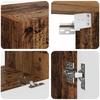 TV Wall Shelf Set Wall Mounted 4 pcs Reclaimed Wood Effect Particleboard