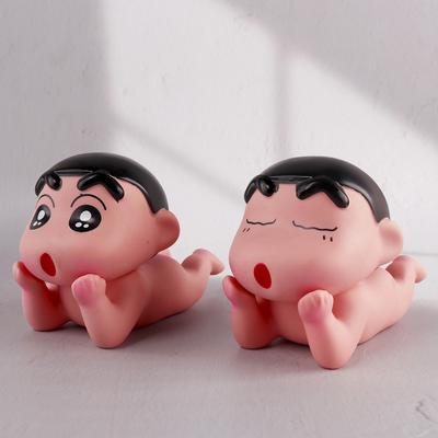 Crayon Shin-Chan Anime Figürü Karikatür Kawaii Telefon Tutucu Masaüstü Süsleri Model PVC Koleksiyon Heykeli Doğum Günü Oyuncakları Hediyeler