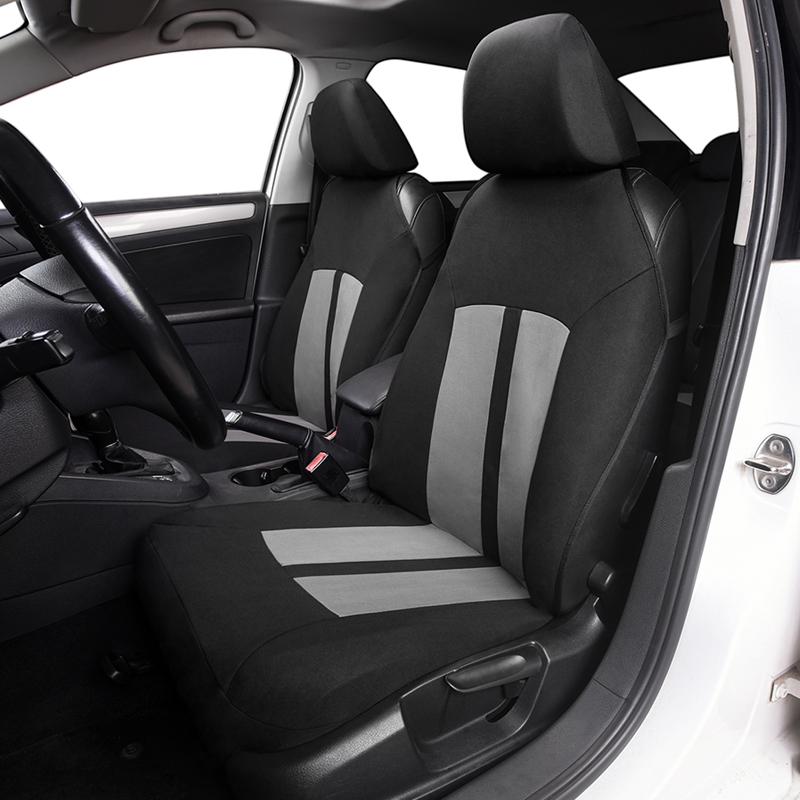 AUTOYOUTH Automobiles Seat Covers Full Car Seat Cover T-shirt Style Car Seat Covers Full Set Gray Cloth - Universal