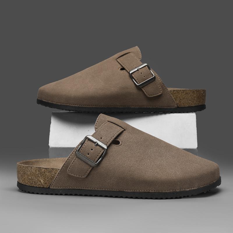 Comfortable And Non-Slip Men'S And Women'S Bag Head Slippers Couple Cork Tow Large Size Roman Shoes Half Tow Lazy Shoes Tide Slippers Batch