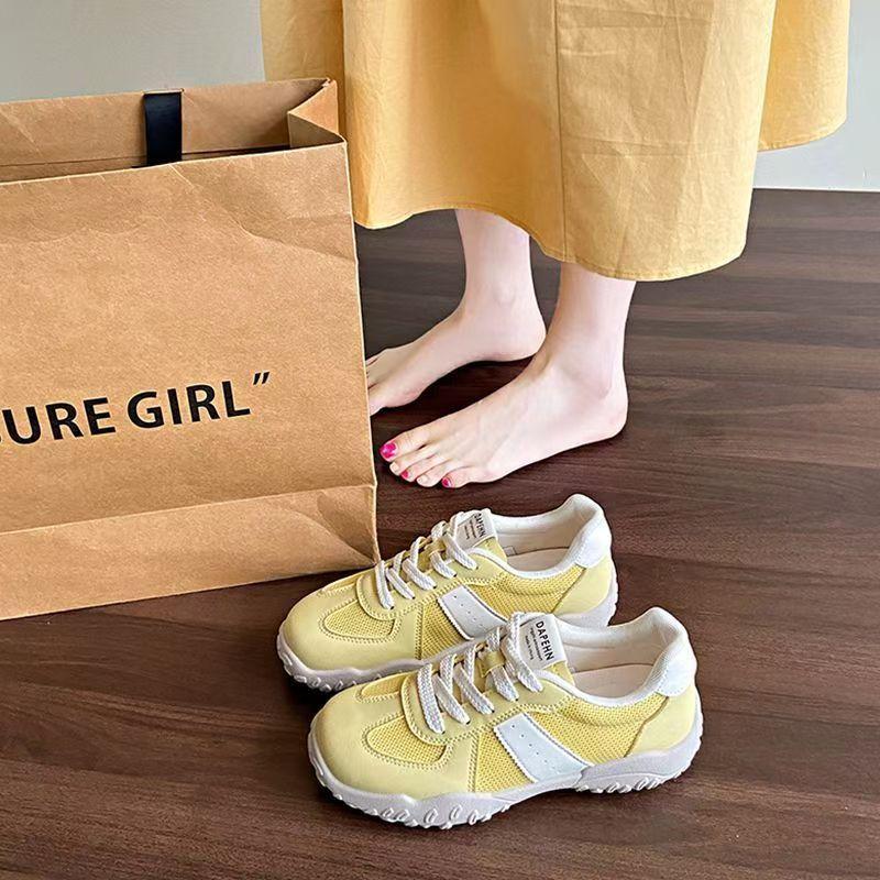 Thick-soled Women's New Autumn Mesh Breathable Sports and Leisure Wear-resistant and Versatile Height-increasing German Training Board Shoes