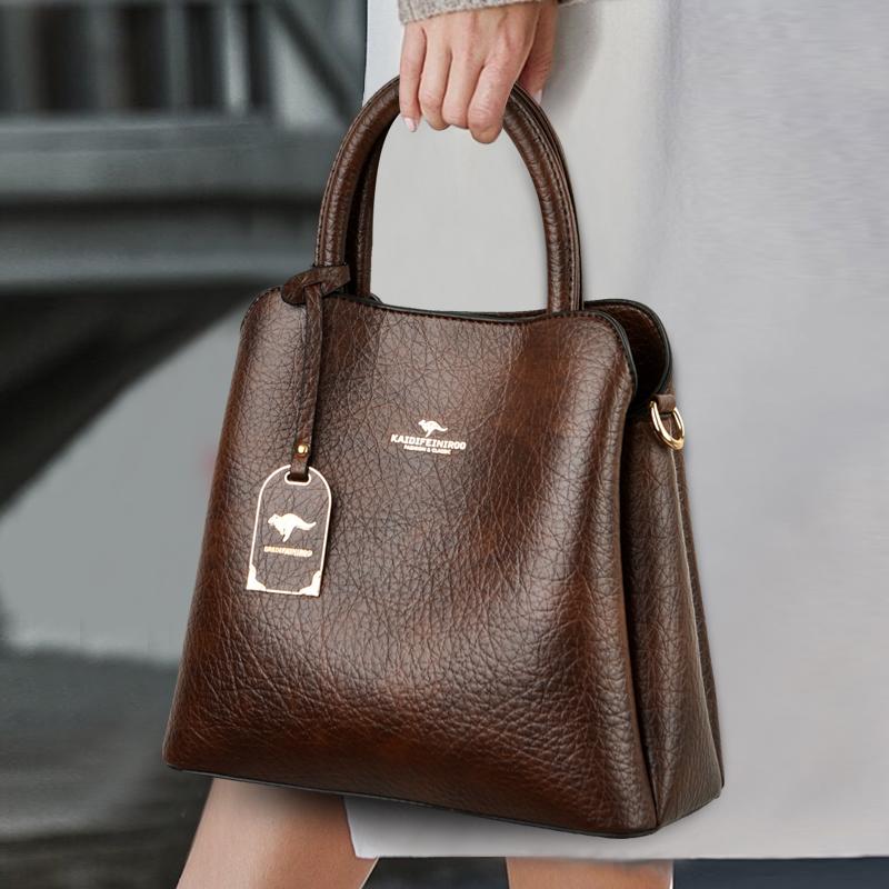 Luxury Designer Women's 3 Layer Tote Sac Large Capacity Commuting Shoulder Crossbody Bags Top Quality Soft Leather Handbags 2026