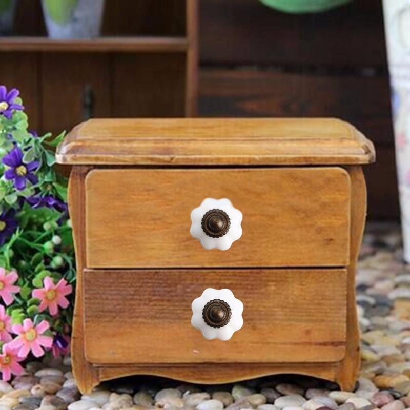 10pcs Pumpkin Knobs Set Cabinet Drawer Cupboard Furniture Door Pull Handle White