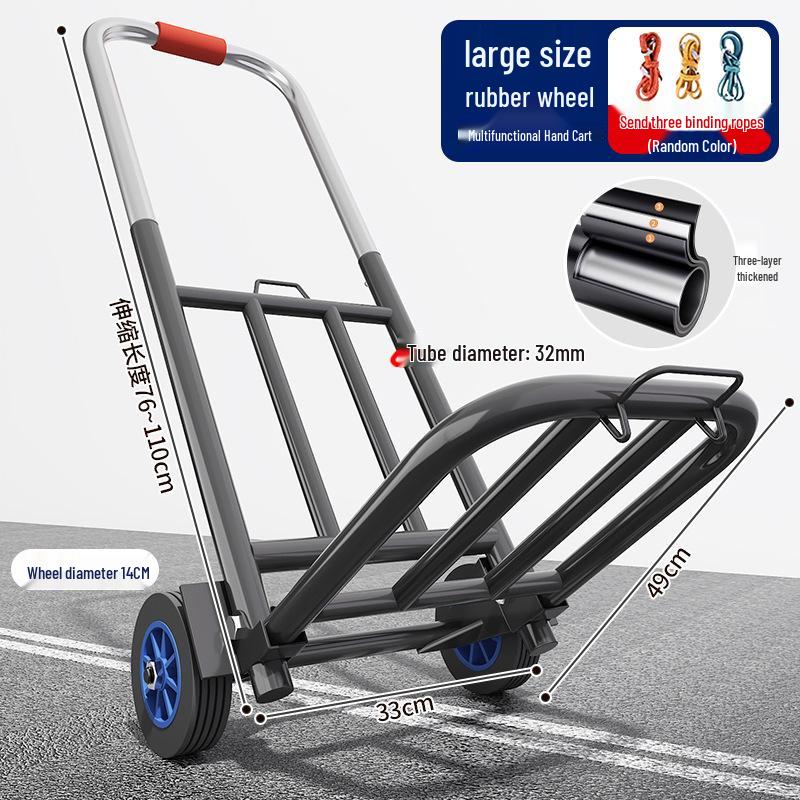 Foldable Hand Cart Trolley for Groceries, Luggage, and Express Delivery