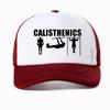 Calisthenics Mesh Breathable Trucker Hat Unisex Summer Harajuku Pop Bodybuilding Sports Baseball Cap Fashion Print Dad Cap