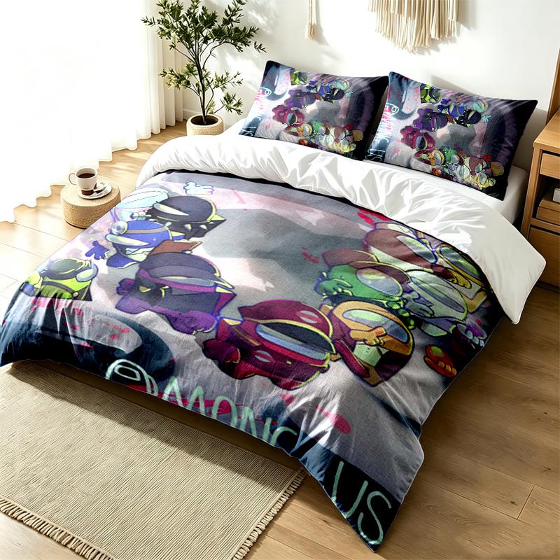 Imposter 3pc Duvet Cover Set Simple Modern Bedding Set Wrinkle Resistant Soft Fabric All Season Use a perfect gift