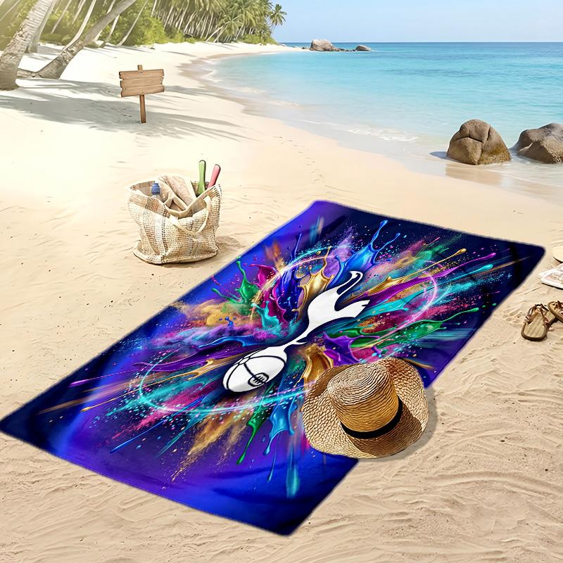 Toalla de Playa Impresa Tottenham Hotspur Secado Rápido Suave Portátil Manta de Playa Rectangular Grande para Viajes Piscina