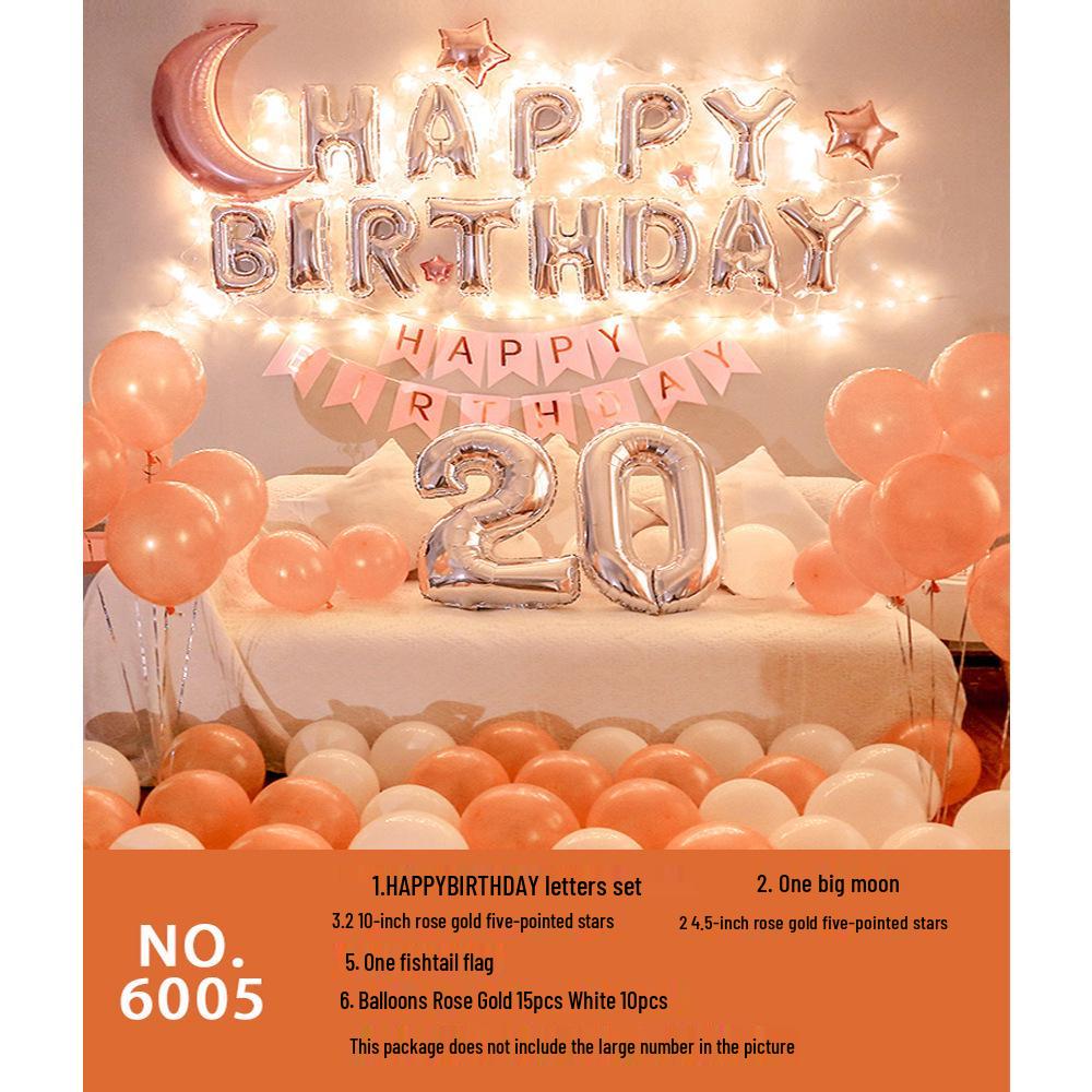 Romantic Birthday Balloon Set: High-End Decorations for Boyfriend or Girlfriend