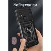 For Xiaomi Redmi 12C Case Shockproof Armor Ring Holder Phone Cases For Xiaomi Redmi 12C 12 C Redmi12C Slide Lens Protect Cover