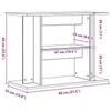 Living Room Decorative Fish Tank Stand, Aquarium Stand with Storage Divider for Miscellaneous Items and Fish Food, 80 X 35 X 60 Cm
