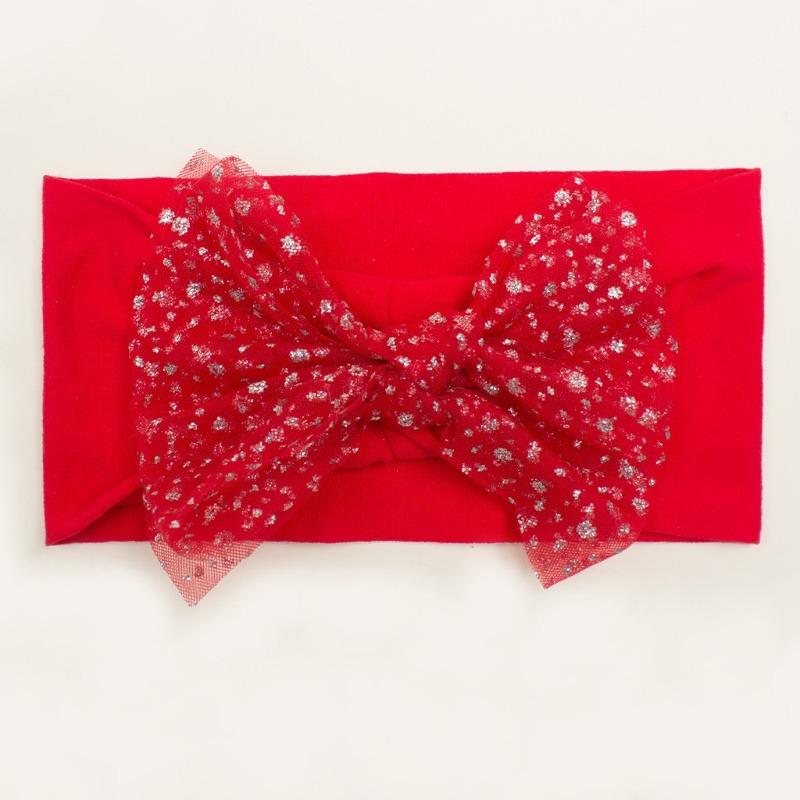 Summer New Baby Hair Accessories, Soft Nylon Mesh Bow Headband, Children's Seamless Headscarf Jewelry