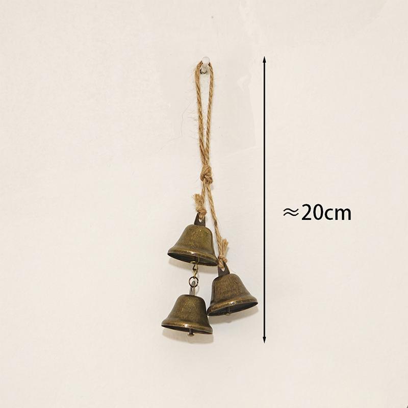 Vintage Brass Hanging Bells With Rustic Retro Design And Melodic Chime Perfect For Home Wall Decor Patio Garden Door Decoration