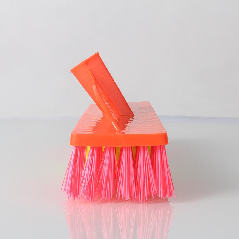 Durable Long-Handle Bathroom Corner Brush with Hard Bristles for Tile and Floor Cleaning