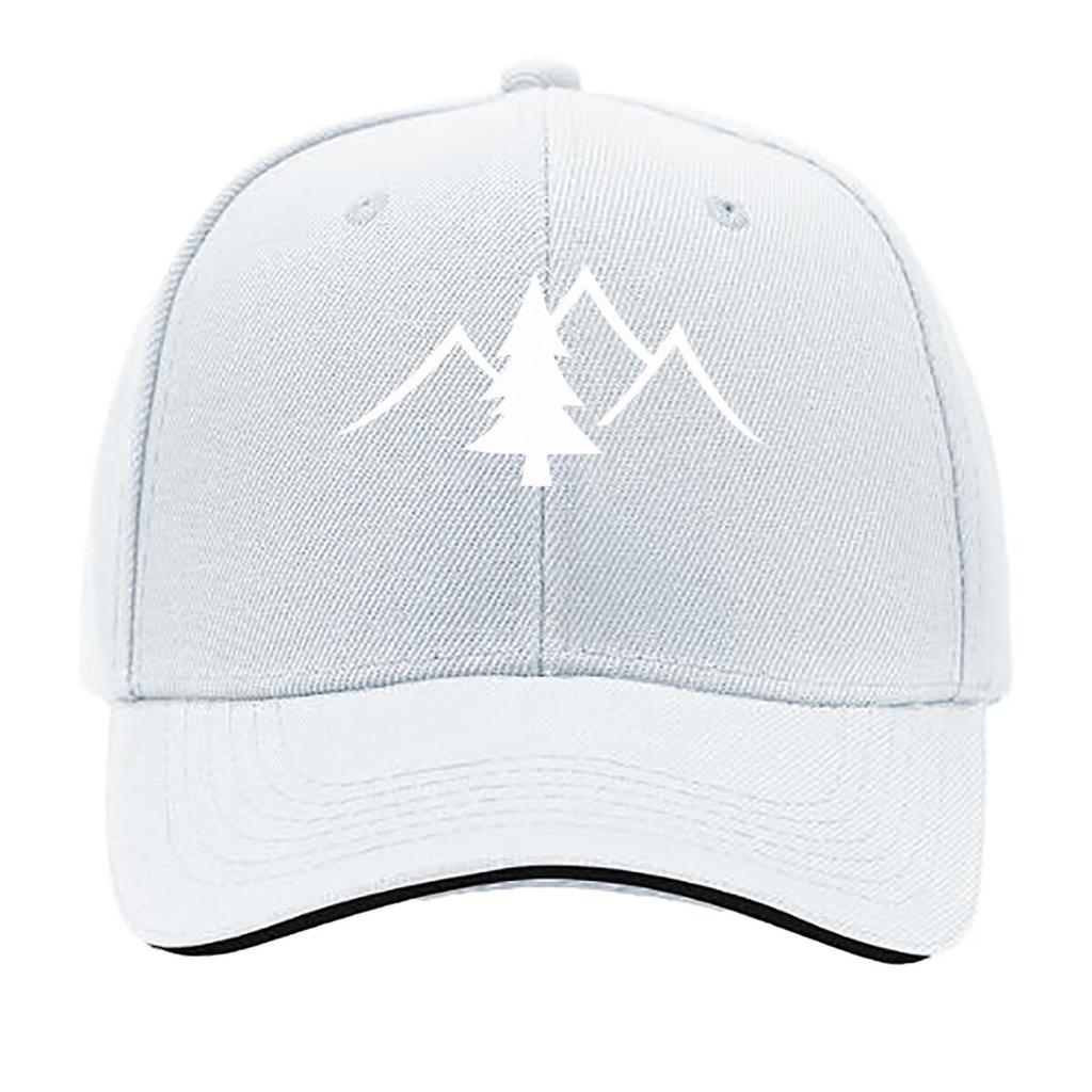 Mountain Pine Forest Camouflage Silhouette Graphic Sandwich Baseball Cap Sun Cap Outdoor Workouts Hat