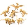 Simulation Animal Model Golden Dinosaur, Solid Hollow 14-Piece Set Gold Version Easter Christmas Toy