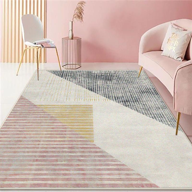 Pink Light Luxury Carpet Living Room Decoration Home Sofa Area Rugs 200x300cm Washable Girl Bedroom Cloakroom Nin-slip Floor Mat