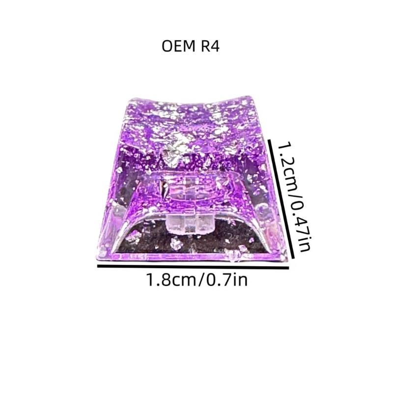 OEM Height Resin Keycap Featuring Color Foil Backlight for Mechanical Keyboards for Gamers and Collectors