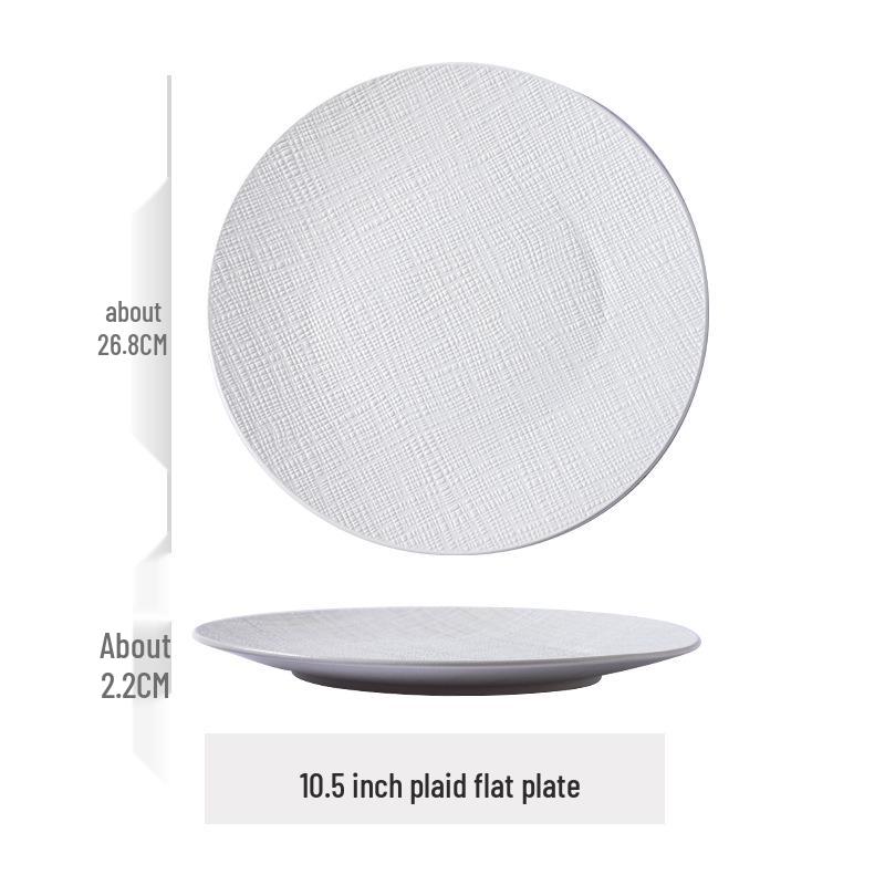 Nordic Minimalist Black & White Ceramic Baking Dish – High-end Display Plate for Influencers, Hotels & Restaurants