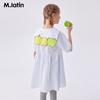 M.Latin Girls' Bubble Sleeve Doll Dress