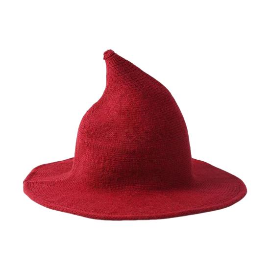 Halloween Witch Hat for Women Felt Wide Brim Foldable Pointed