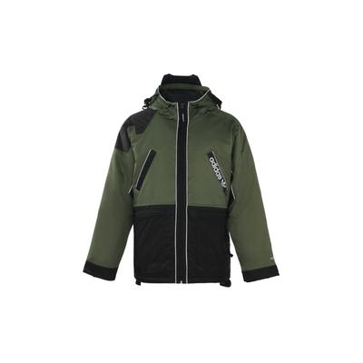 Originals Color-Block Zip Caldo Casual Giacca Piumino Uomo Capispalla Nero Verde GJ6739
