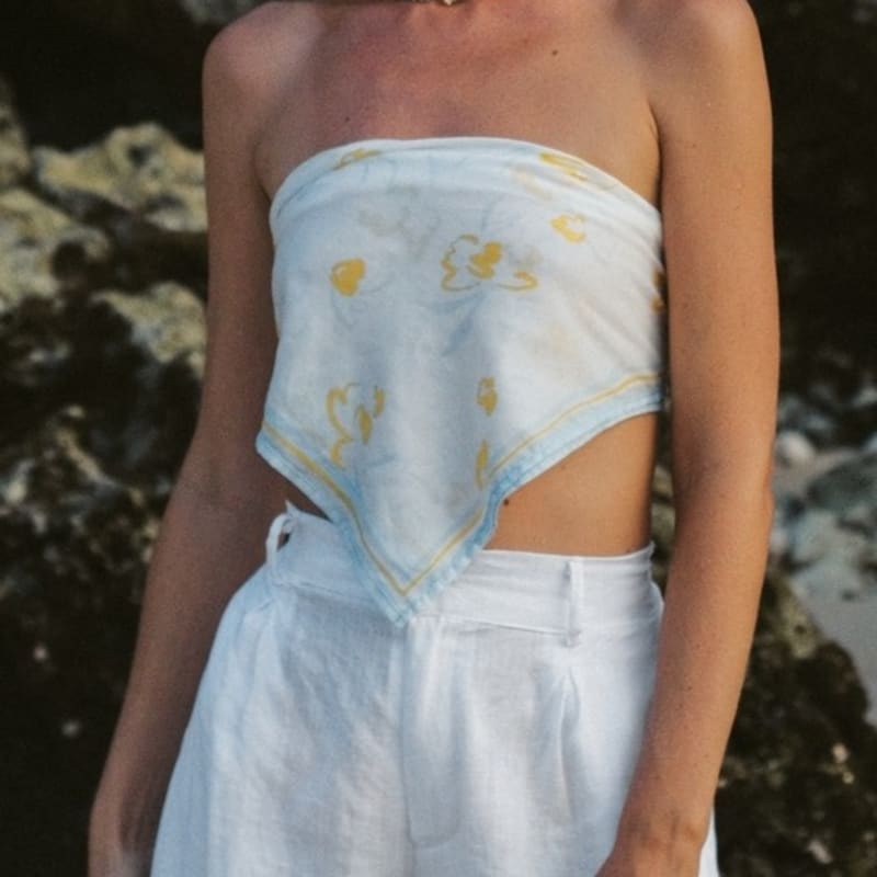 MATT AND MEL [Organic Scarf] Genista - Blue