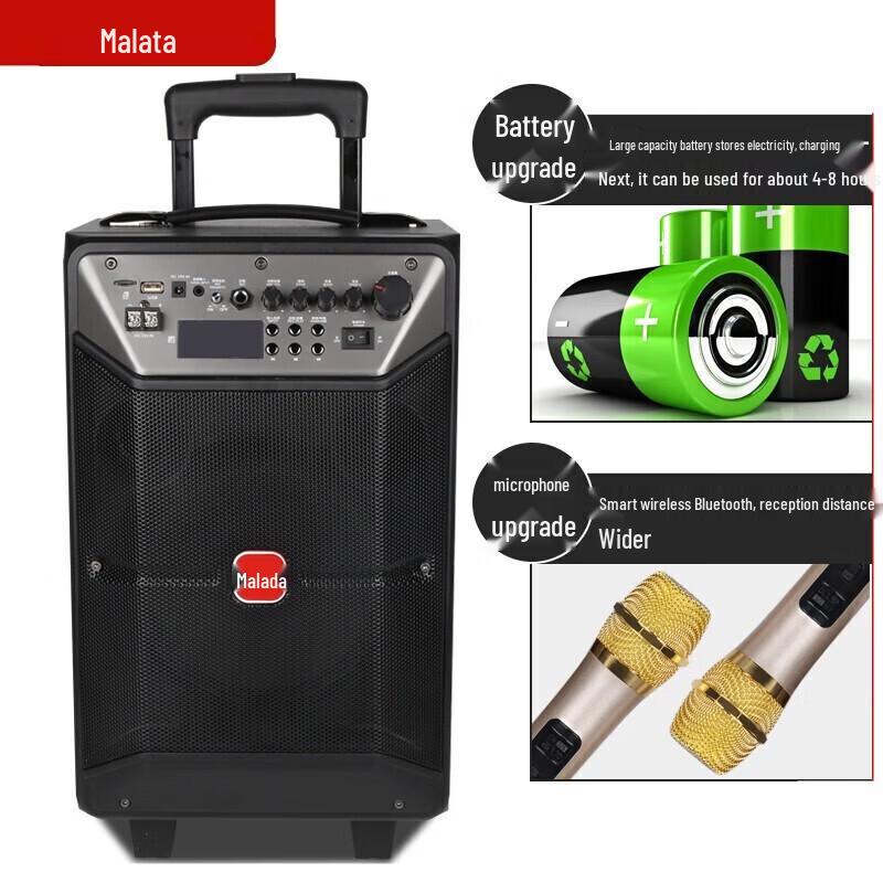 Malata M+9086 8-inch Portable Bluetooth Karaoke Speaker CN plug (adapter included)