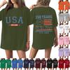 Women's Fashionable Casual Short-Sleeve Round Neck Printed T-Shirt For The 250th Anniversary Of The Founding Of The United States