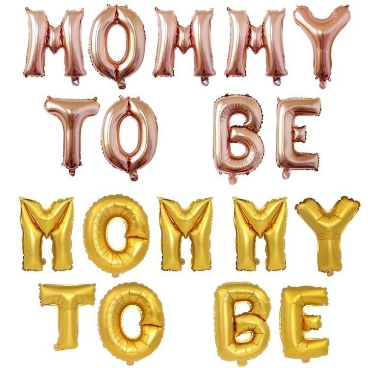 16inch  Baby Shower Foil Balloon Mommy To Be Letter Balloons Favors Infant Party Decorations
