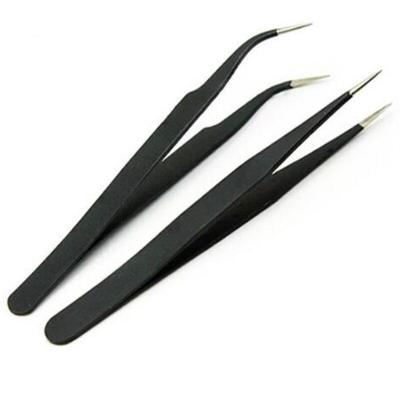 1Pc Edelstahl Gebogene Gerade Schwarz Pinzette Nail art Strass Wimpern DIY Nipper Picking Werkzeug Pailletten Perlen
