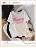 Women's Plus Size Mid-Length Loose Fit Round Neck Short-Sleeve T-Shirt (200/300/350 Jin, Style 6107)
