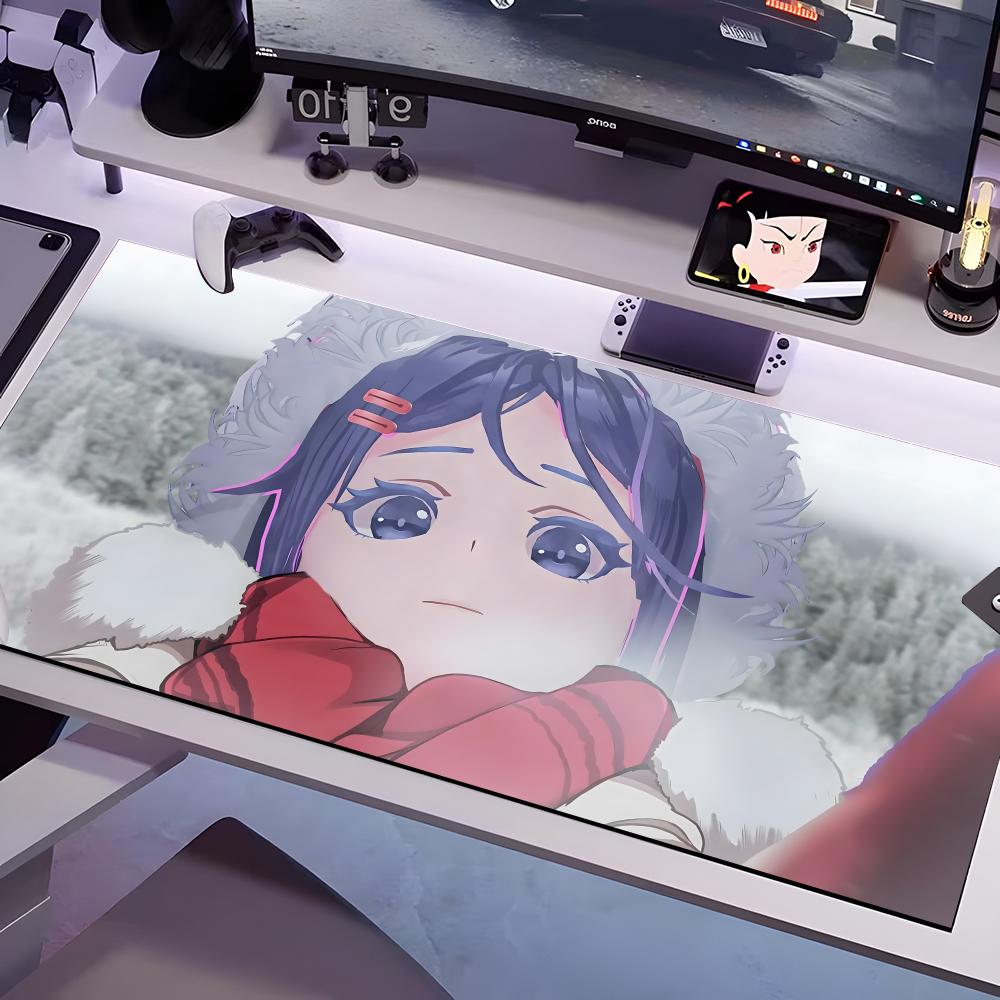 CUTE Mita Mouse Pad Multiple Sizes Large Square Computer Office Game Table Mats Rubber Anti-slip Mousepads
