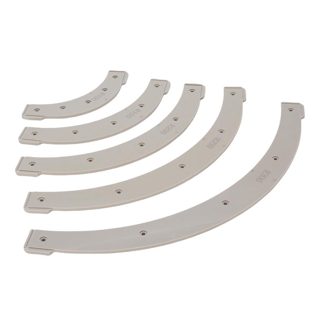 5PCS Router Radius Templates with Removable Jig R100 R150 R200 R250 R300 Plastic Corner Template Set for Woodworking