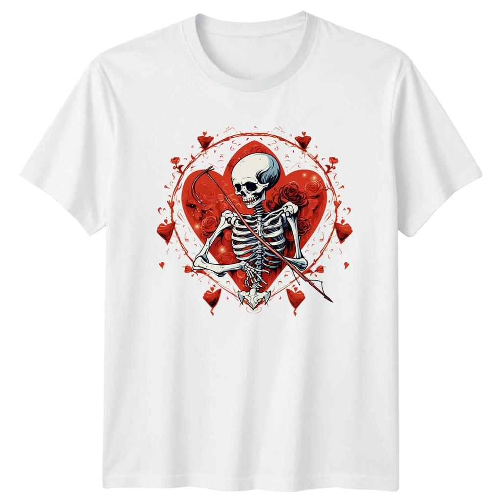 Love Is Dead Forever Skeleton T-Shirt Valentines Day Gift For Him And Her