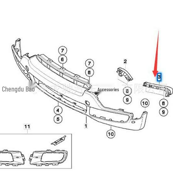 Vhodný držák předního nárazníku pro BMW X5 E70 (51117157987, 51117157988)