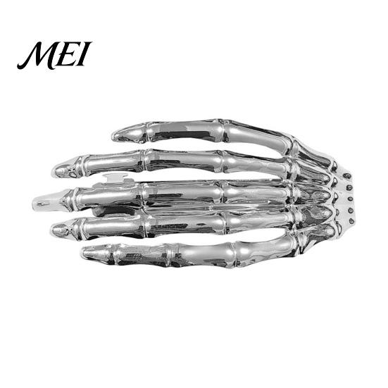 Skull Headpiece for Women Skeleton Hands Hair Clips, Gothic Metal Side Clip Women, Festival Updo Clips Spooky Halloween Horror Accessories, Punk Rock