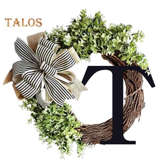 Door Wreath Pendant No Watering Add Atmosphere Anti-break Exquisite Eucalyptus Door Wreath Pendant Balcony Supply