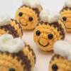 Finished Product Crochet Keychains Handmaking Knitting Insect Fat Bees Pendants  Animal Doll