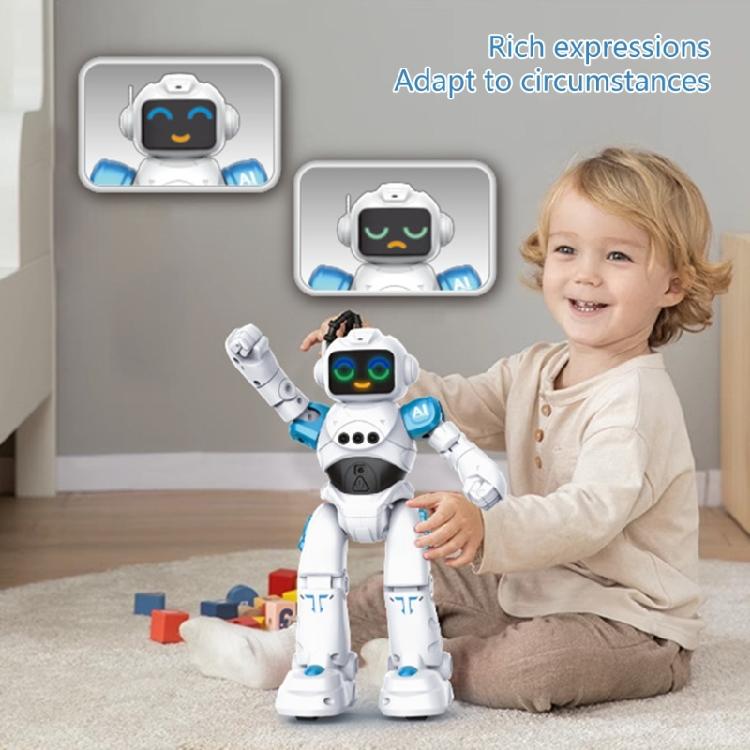 Intelligent Talking Robot With Gesture Sensing Face Expression STEM Robot Toy For Children Educational Entertaining Gift