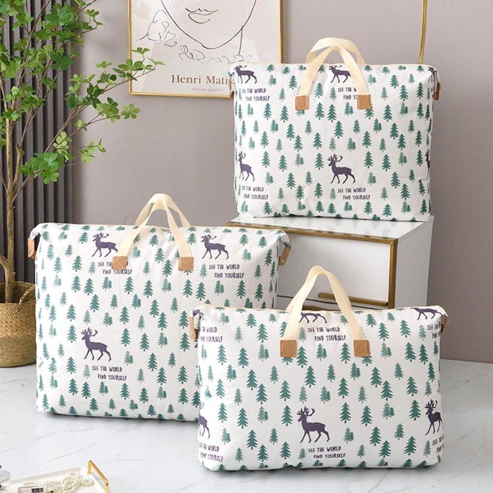 

Сумка для хранения одежды с узором лося, дорожная компрессионная сумка из нетканого материала, сумка для хранения одеяла, домашняя сумка