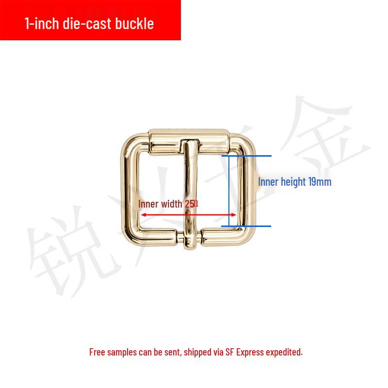 Die-Casting Zinc Alloy Pin Buckle for Leather Shoulder Strap and Webbing Adjustment