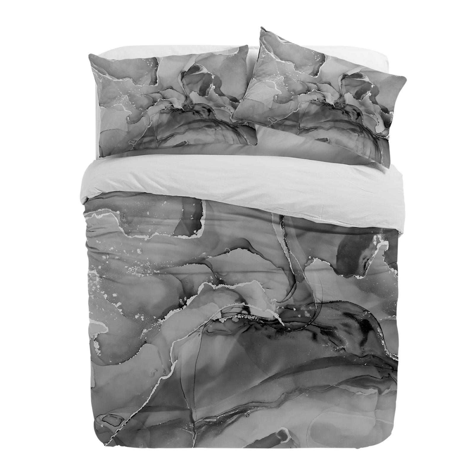 

Marble Texture Gradient Black Duvet Cover With Pillow Case Custom 3pcs Bedding Set Quilt Cover Double Bed Home Textile EU single(135x200cm)