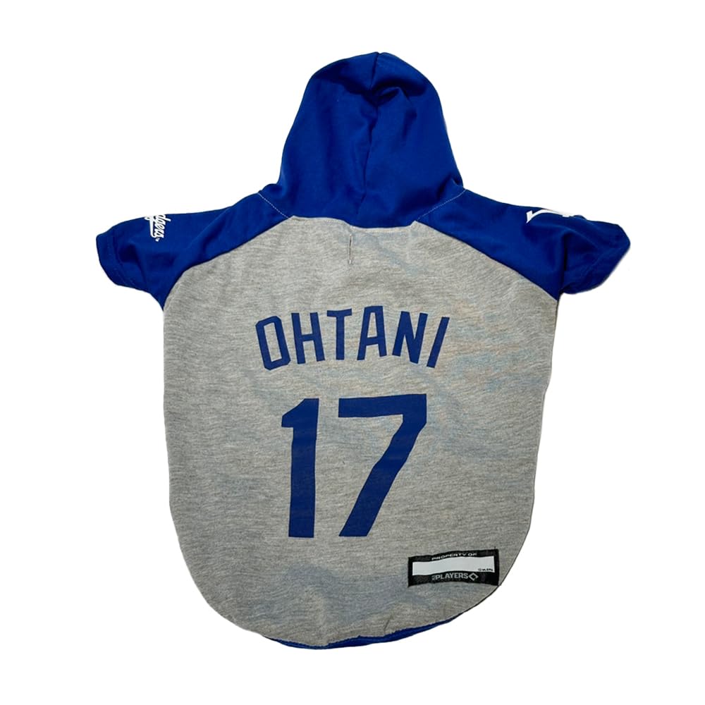 Official MLB Los Angeles Dodgers Shohei Ohtani Model Baseball Uniform Hoodie, Size M, for Pets