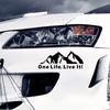 One Life Live It Adesivo per Auto Creativo Montagna Fuoristrada Camion Decalcomanie in Vinile Carrozzeria Finestrino Laterale Accessori Decorativi Personalizzati