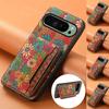 Blumenfigur Leder Magnetische Geldbörse Handyhülle Für Google Pixel 10 9A 9Pro 8 8A 8Pro 7 7A 7Pro 6A 6Pro Kartenhalter Rückseite