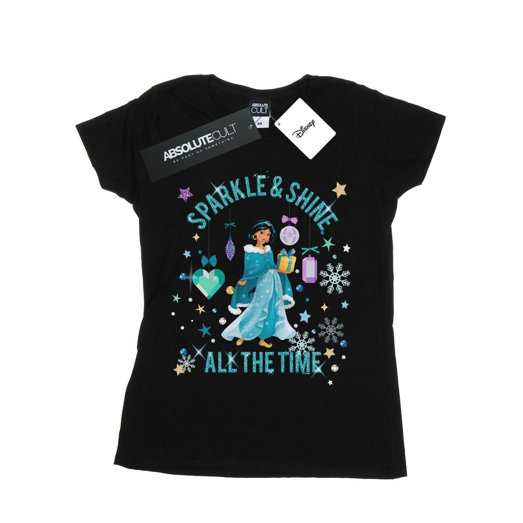 Disney Womens/Ladies Princess Jasmine Sparkle And Shine Cotton T-Shirt
