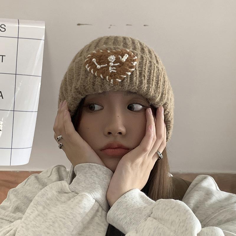 Love Loose Knitted Woolen Hat Women's Autumn and Winter Ear Protection Warm Hat