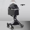 Lightweight Four-wheel Pet Stroller Foldable Cat Stroller Portable Multifunctional Carrying Basket Outdoor Travel Pet Supplies