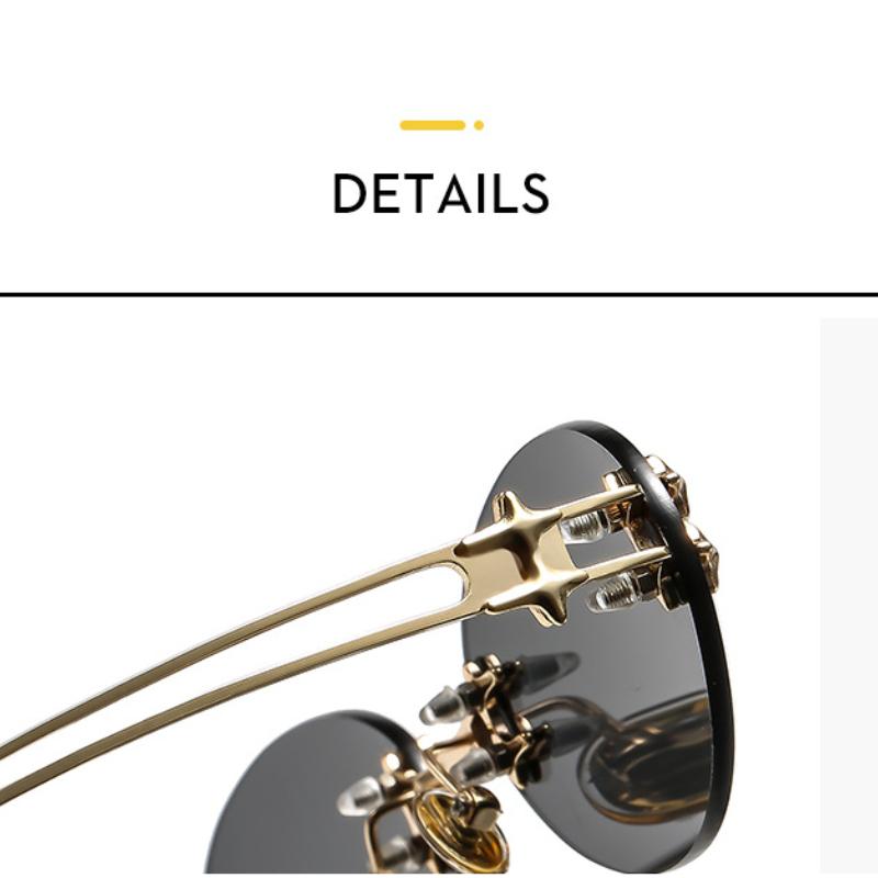 Ladies Sunglasses, Fashion Oval Sunglasses, Frameless Star Sunglasses