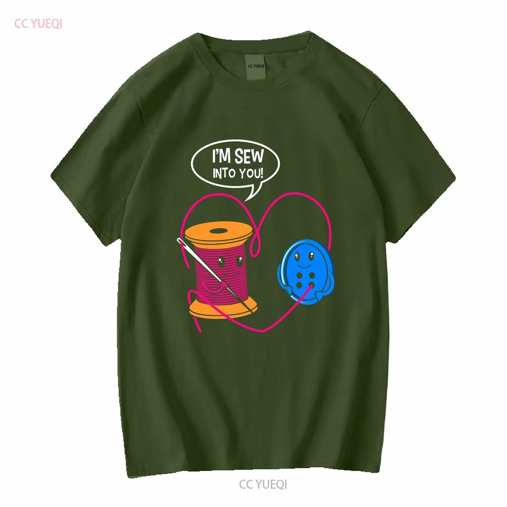 Im Sew Into You T Shirt For Tailors Seamstress Sewers Needle Design Sewing Lovers Thread Dressmaker Vintage Washed